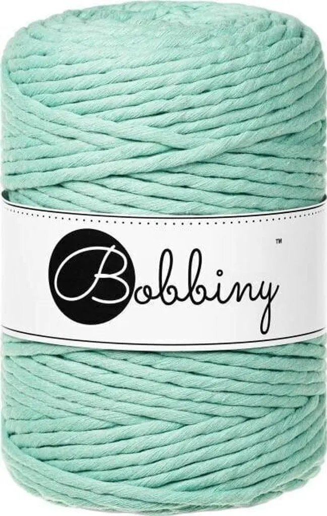 Cordon macramé 5 mm pour suspension murale - Bobine 100m Jelly Mint DIY
