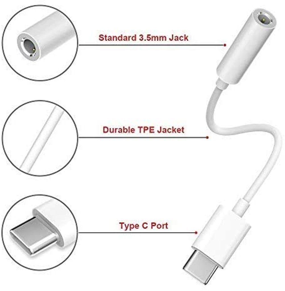 Mini Typ C auf 3,5 mm AUX-Buchse Kopfhörer USB-C Kopfhörer Audio Adapter Co U_M 