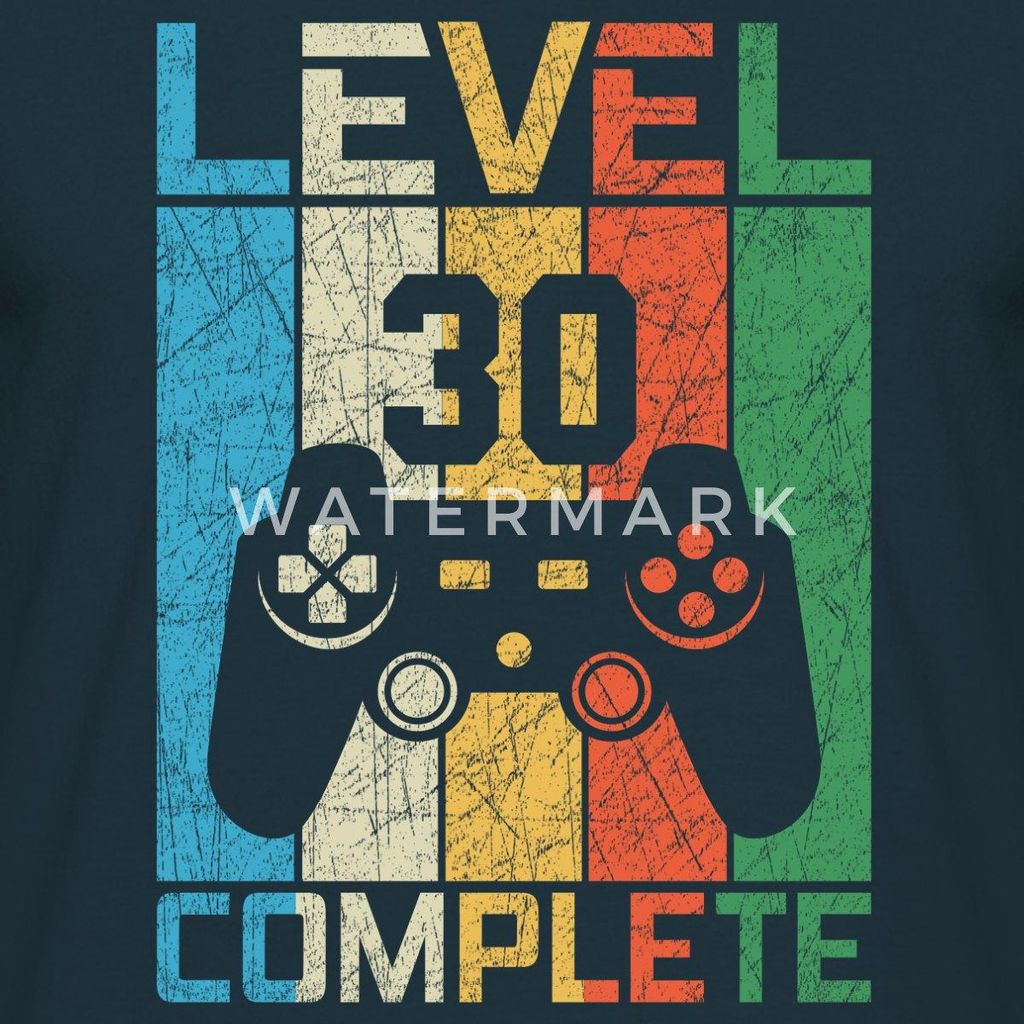 Spreadshirt 30. Geburtstag Level 30 Complete Männer T-Shirt, XL, Navy