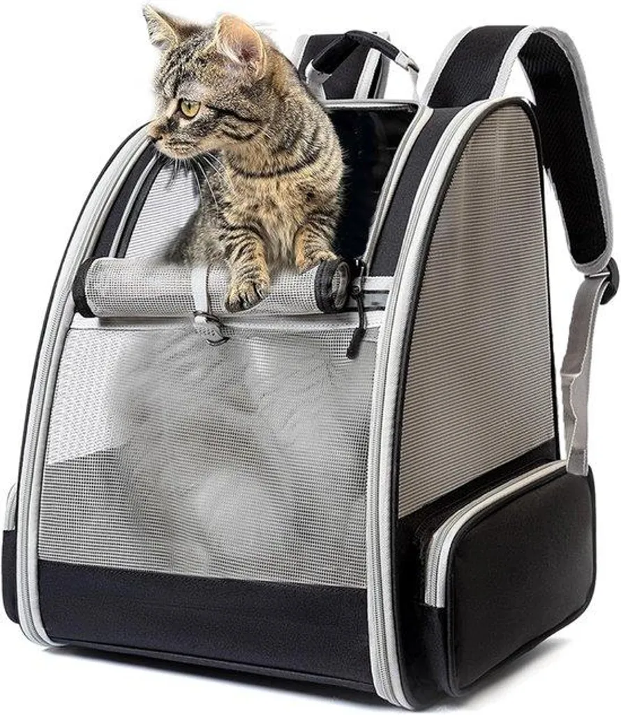 Sac de transport à dos pour petit chien et chat - Modèle respirant