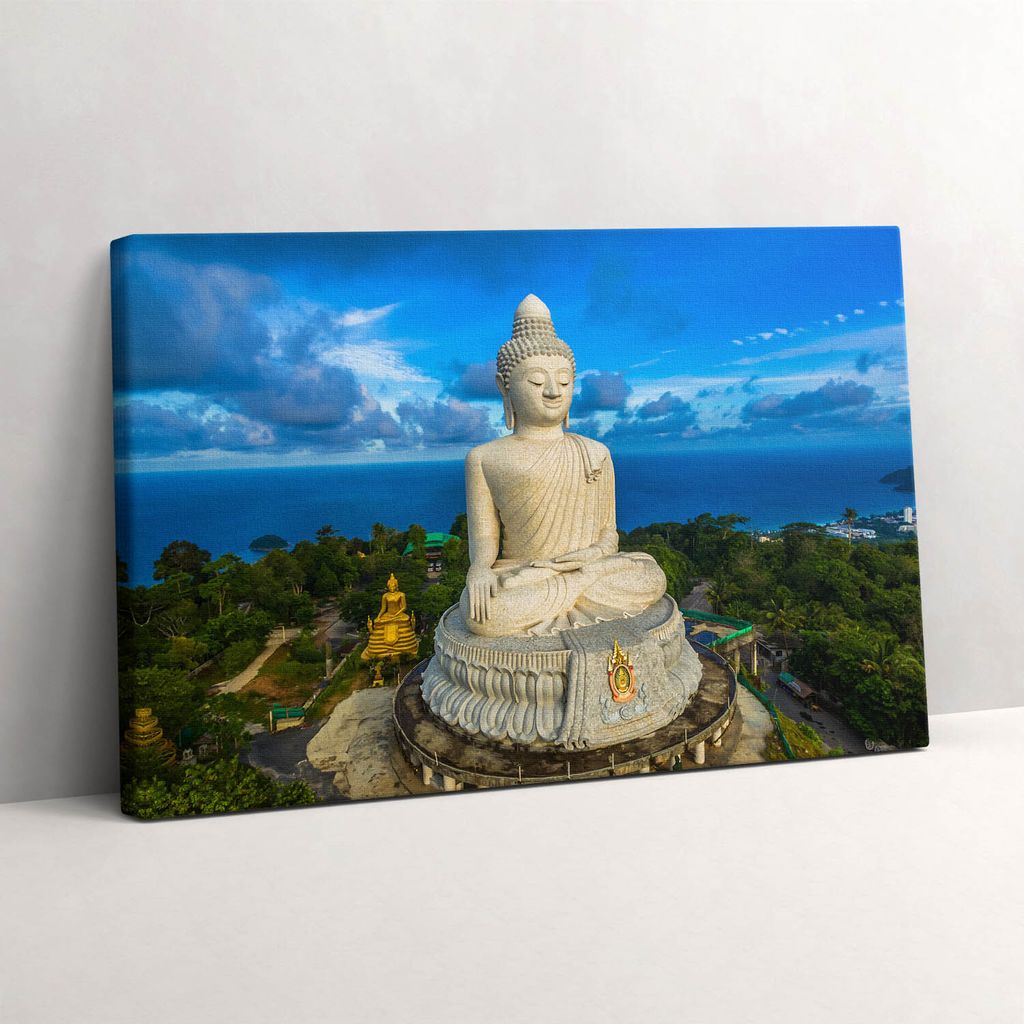 Buddha Phuket Thailand – Leinwandbild Wandbild – 60x40 cm – Leinwandbilder – Wandbilder – Schlafzimmer – Flur