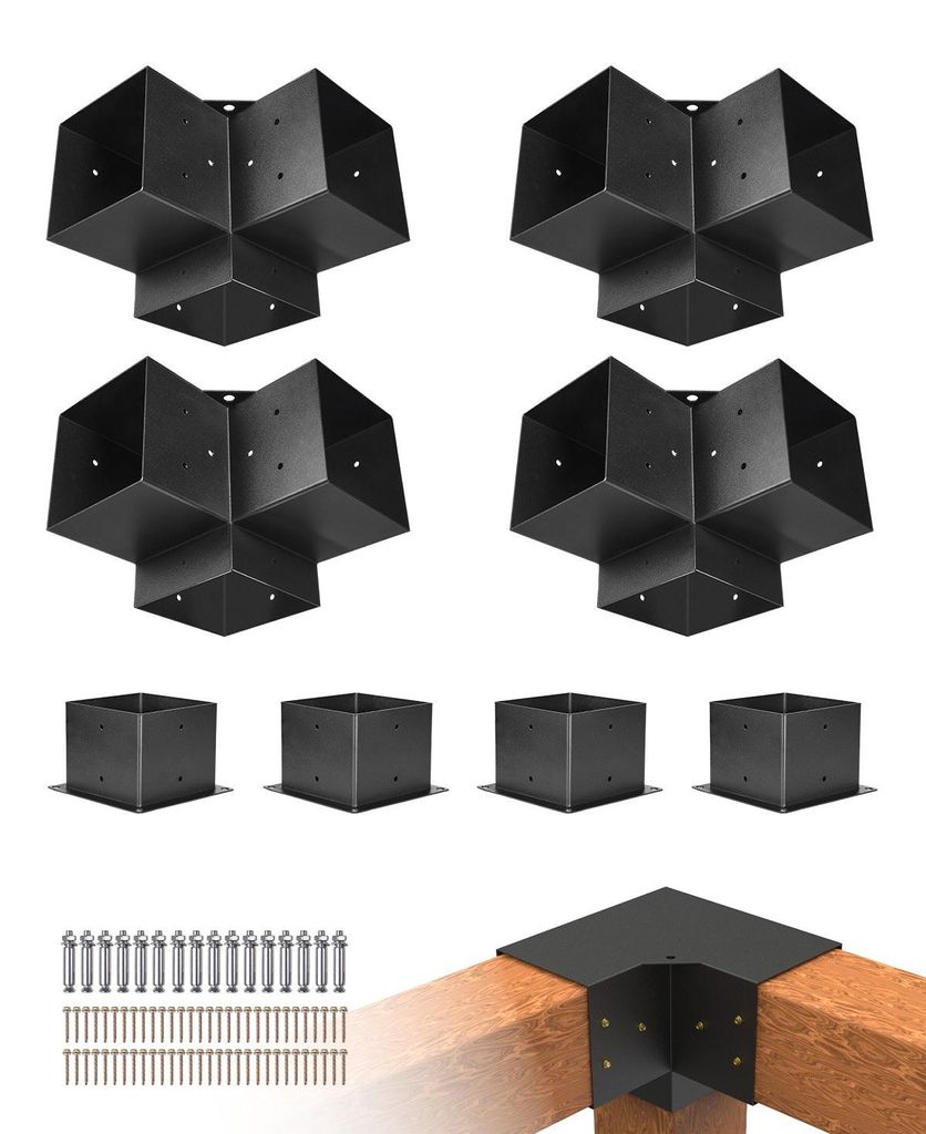 VEVOR Kit de support pour pergola 152,4 x 152,4 mm, 8 Image du produit 
