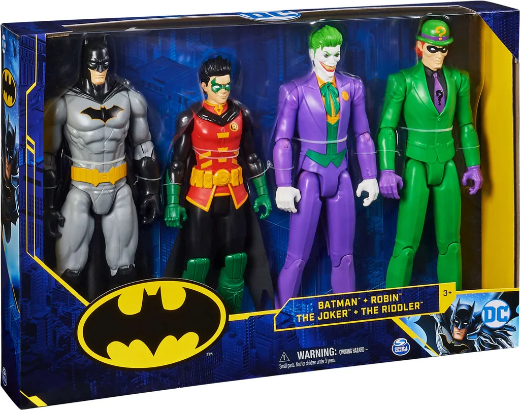 Lot de 4 Figurines Articulées DC Comics 30 cm Batman et ses Ennemis
