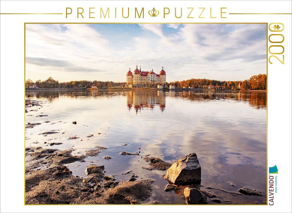 CALVENDO Puzzle Schloss Moritzburg 2000 Teile Puzzle quer | 2000 Teile Lege-Größe 90x67cm Foto-Puzzle für glückliche Stunden