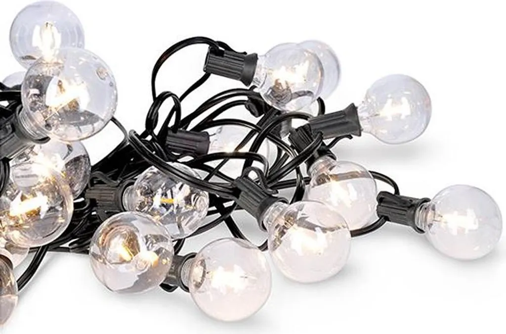 Guirlande lumineuse LED 15m - 25 ampoules blanc chaud haute luminosité LED