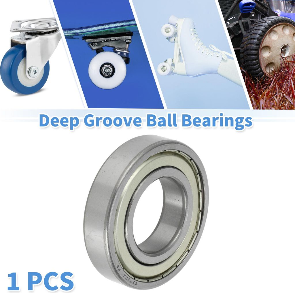 6208ZZ Rillenkugellager P6 40x80x18mm Geschmierte Lager Doppel-Metall-Dichtung Silberton Roller Skateboard Rad