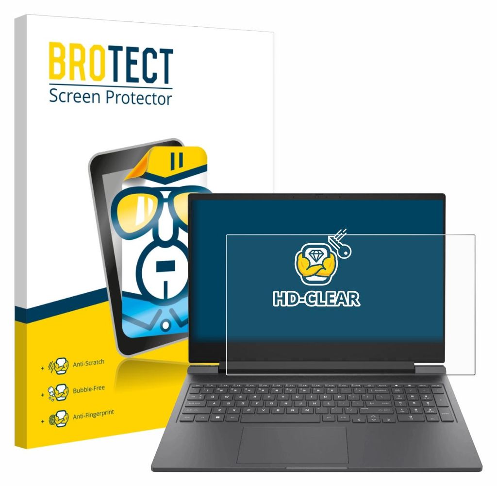 Für HP Victus 16-r0024nf Schutzfolie BROTECT Displayschutz Display Schutz Folie Klar Transparent