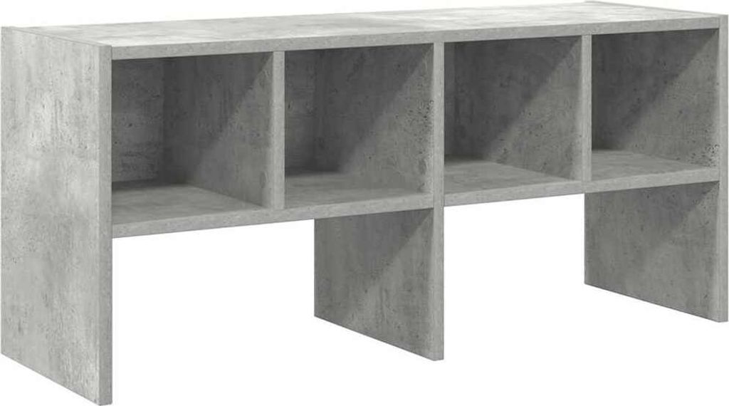 Schuhregal Stapelbar Betongrau 89,5x30x40 cm
