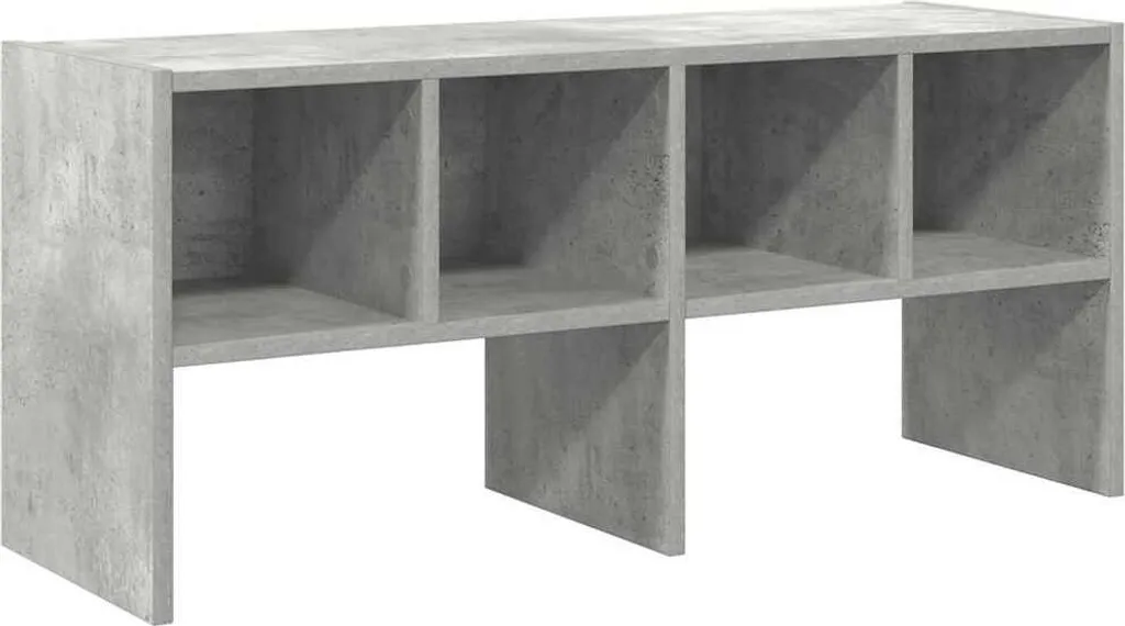 vidaXL Scarpiera impilabile grigio cemento 89,5x30x40 cm
