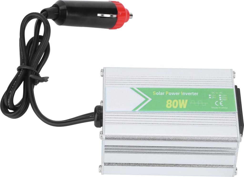 80W Smart Power Spannungswechselrichter DC12V zu AC220V Korrekturwellen Echtzeitüberwachung mit LED-Anzeige