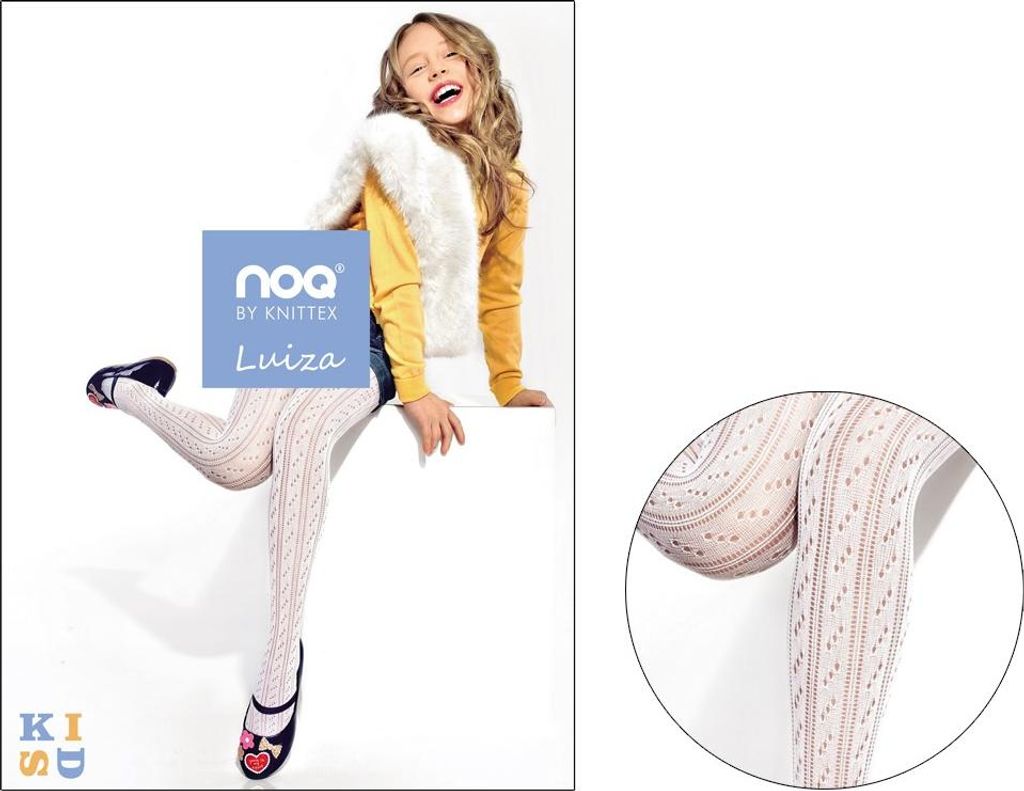 Durchbrochene Strumpfhose für Mädchen Bianco 140-146