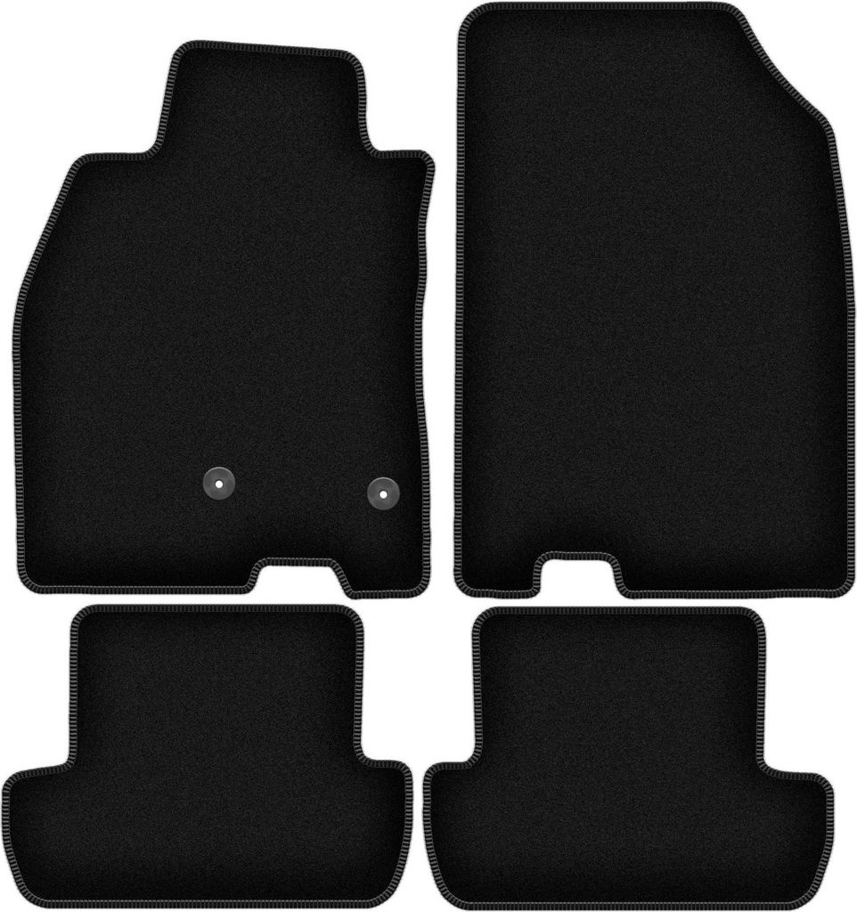 Wielganizator Velours-Autoteppiche – passend für Renault Megane III (Schrägheck, Coupé, Grandtour, Kombi, Bj. 2008-2015) – schwarz, passgena...