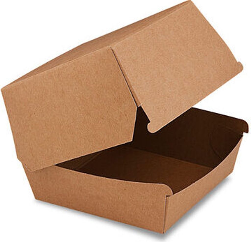 50x BIONATURE Hamburgerboxen kraft braun Fettbarriere Recycling 11x11x9cm