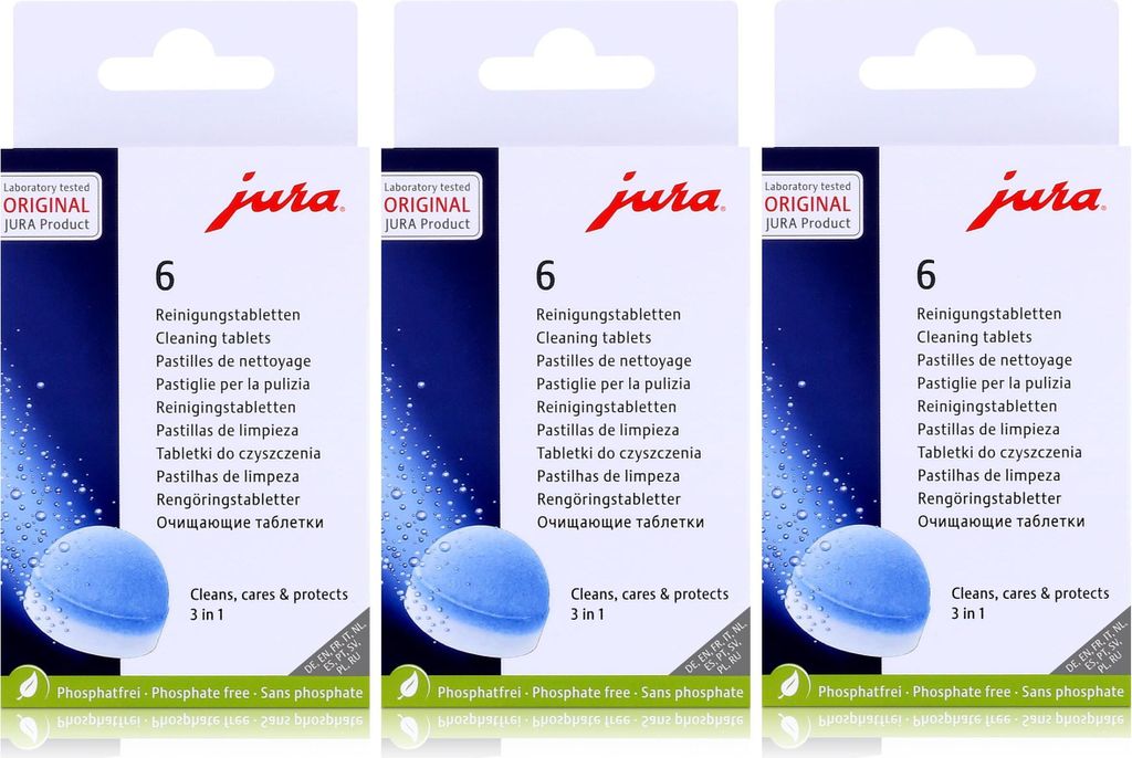 Jura 24225 3-Phasen-Reinigungstabletten - 6 Tabletten - Produktbild 