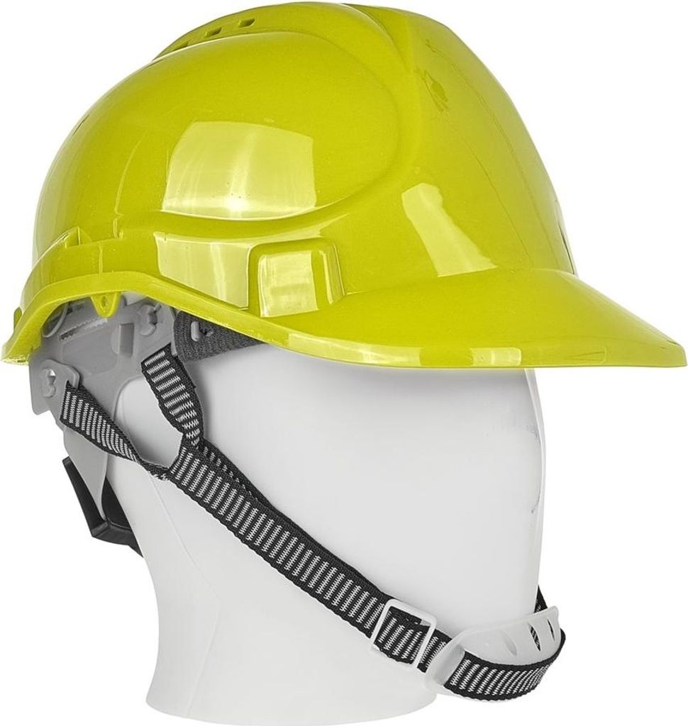 Bauschutzhelm - DIN EN 397 - 6 Punkt Sicherheitshelm, gelb