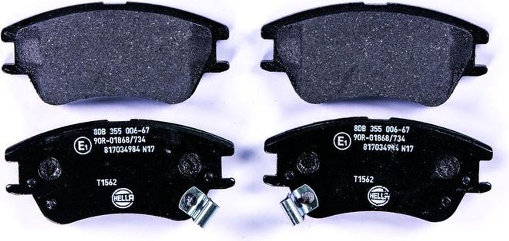 Bremsbelagsatz Scheiben mit Verschleißwarnung 16,5 mm HELLA für HYUNDAI ATOS