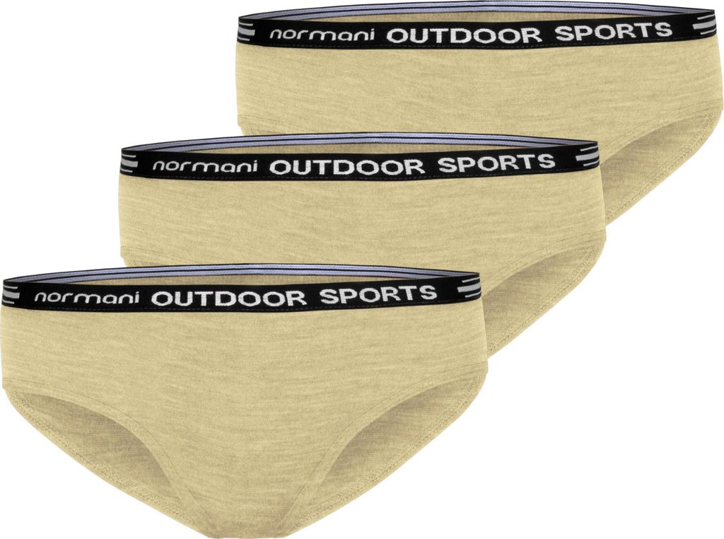 normani 3er Pack Damen Merino Slip