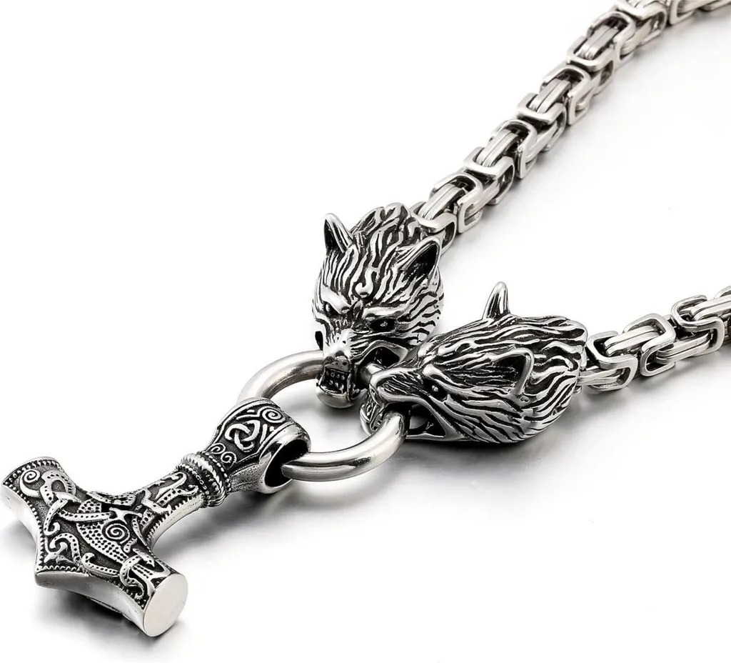 Mjolnir AFSTALR Collana Martello di Thor Acciaio Inox - Regalo Uomo - 3