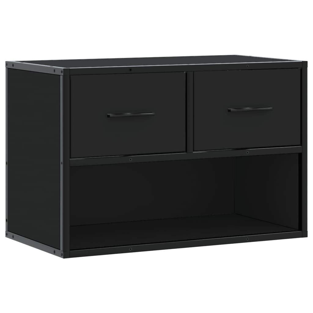 vidaXL TV-Schrank Schwarz 60x31x39,5 cm Holzwerkstoff und Metall