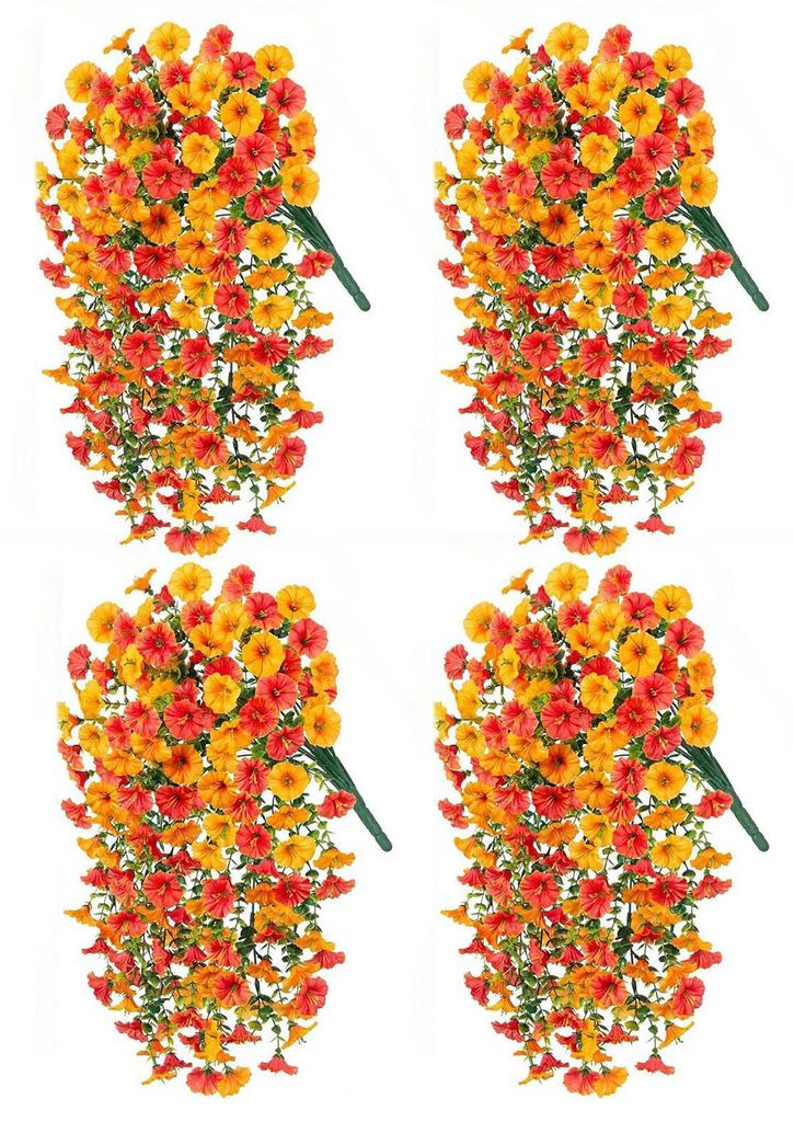1/2/3/4 Stück künstliche Herbst-Hängewinden, UV-beständig, realistische Kunstblumen, Dekoration für Hochzeiten, Partys, drinnen und draußen, ...