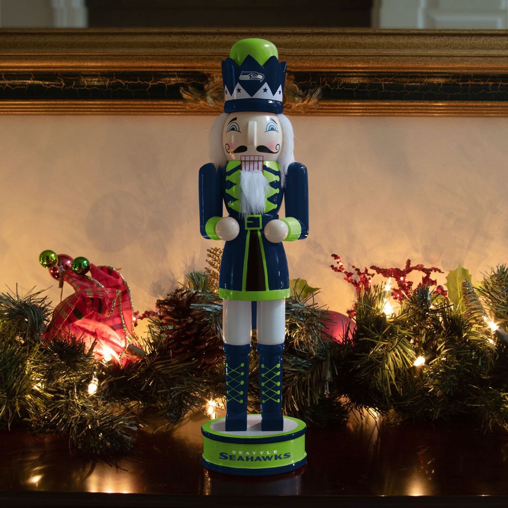 Seattle Seahawks NFL Nussknacker Holzfigur 35cm Produktbild 3
