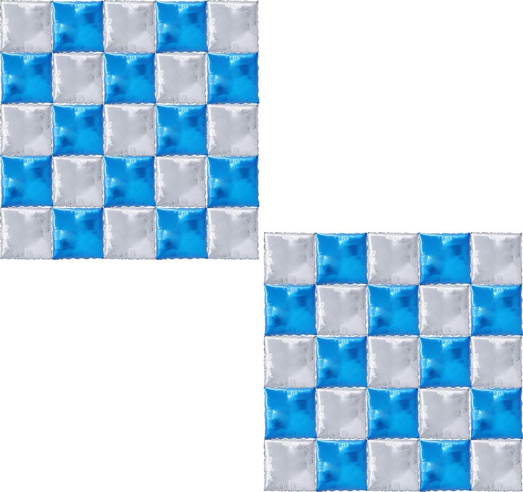 50 Stück quadratische Folienballons, Wandhintergrund, doppelseitige metallische Ballons, Bogen-Set für Junggesellinnenabschied, Hochzeit, Jahrest...