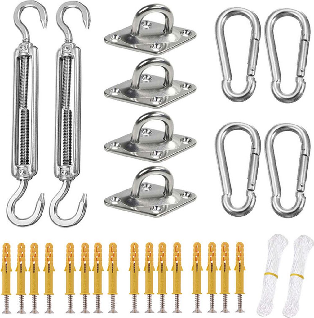 Rechteck Sonnenschutz Segel Hardware Kit mit 2 Haken 2 Seilen