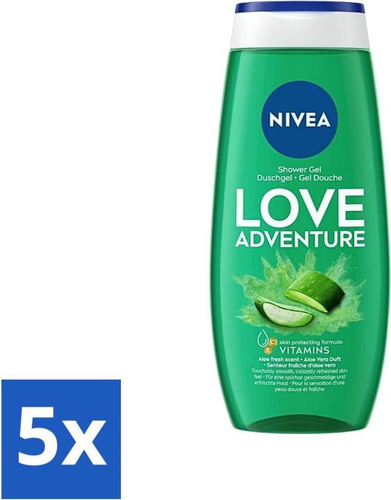 NIVEA Duschgel Love Nature 250 ml - Vorteilspack - 5 Stücke