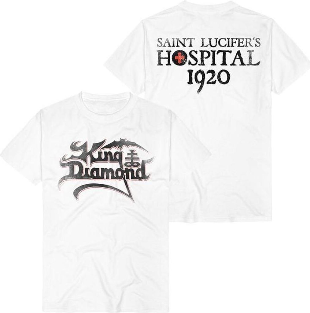 King Diamond T-Shirt Herren Hospital Logo weiß XXL