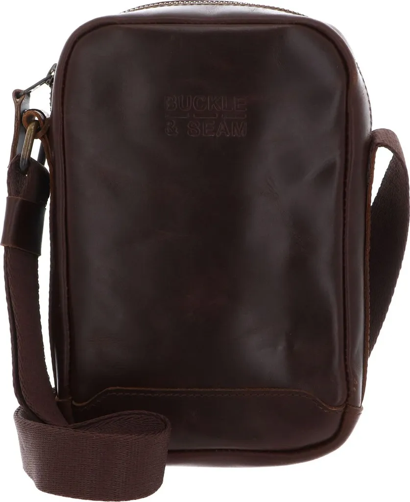 Buckle & Seam Runner Crossbody Bag - Borsa Pelle Uomo da Viaggio
