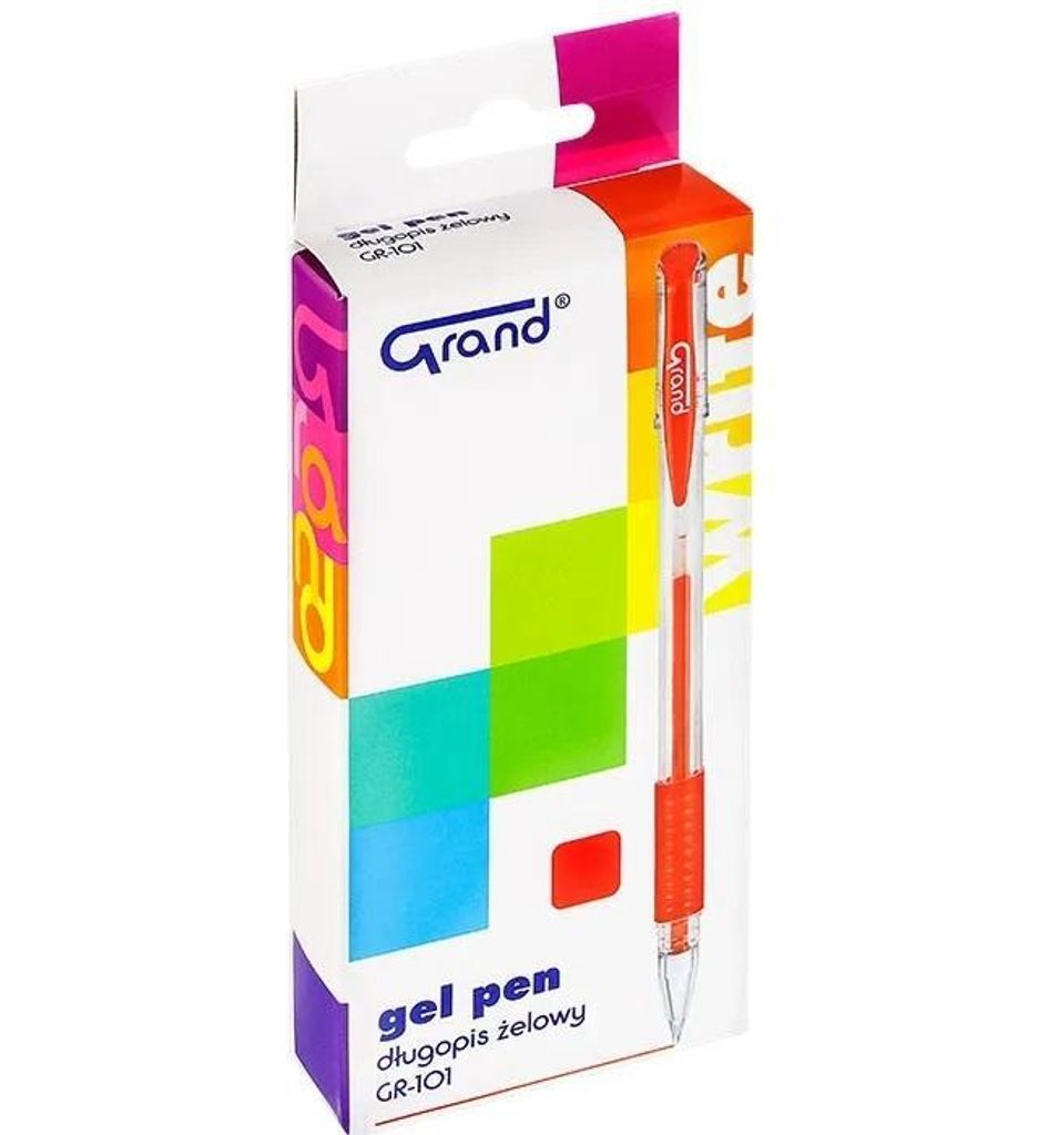 Penna gel GR-101 rosso (12 pezzi) Immagine del prodotto 