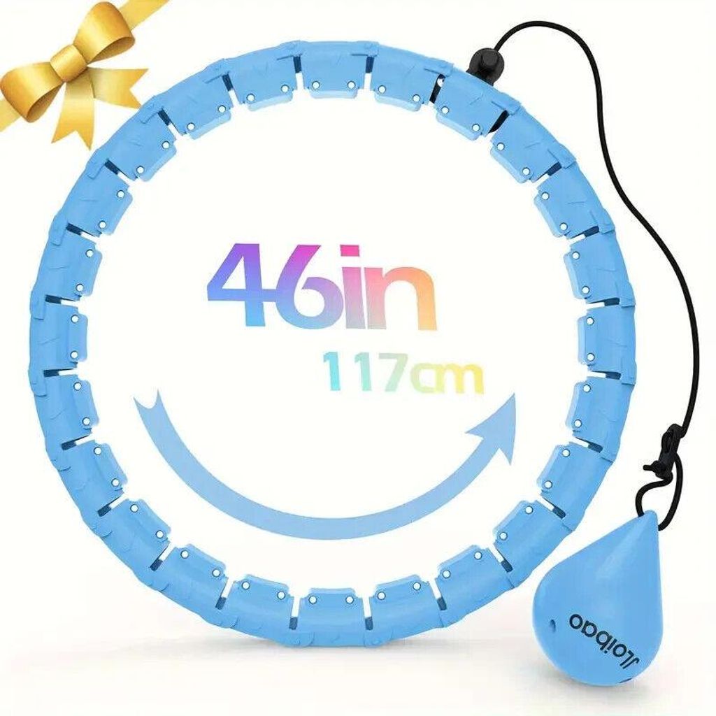 Smart Hula Hoop Reifen zum Abnehmen Fitness XL mit 24 Gliedern BLAU