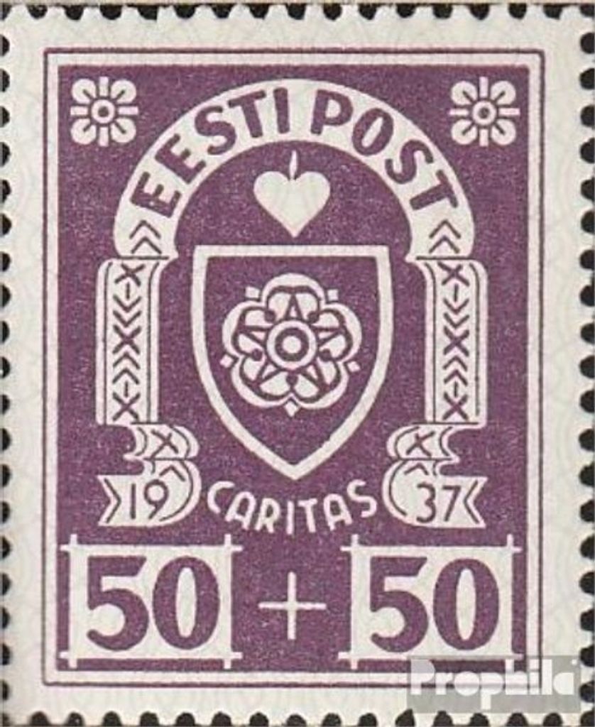 Briefmarken Estland 1937 Mi 130 gestempelt Stadtwappen