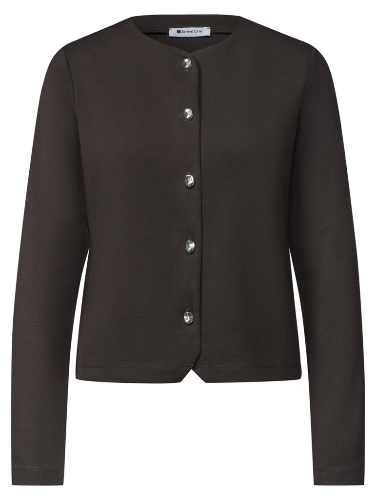 Street One short jacket w.deco buttons black coffee 40 Produktbild 