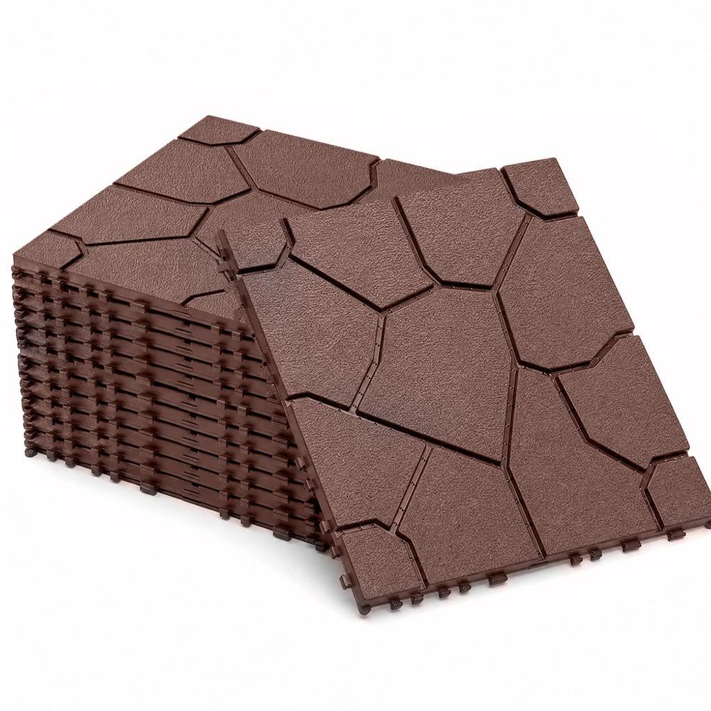 Sistema de baldosas para terrazas, juego de 44 piezas, Imagen del producto 