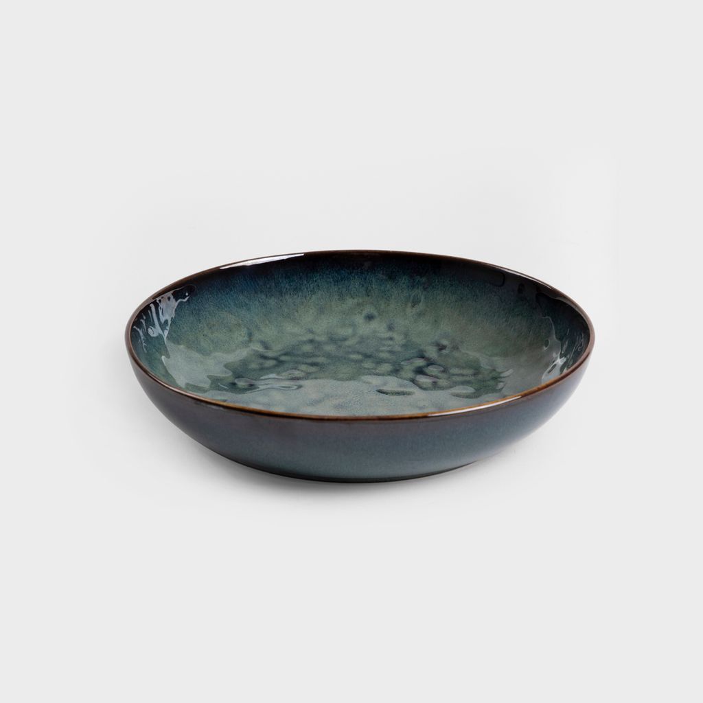 HOMLA MIDO assiette creuse vert foncé 21,5 x 5 cm Image du produit 