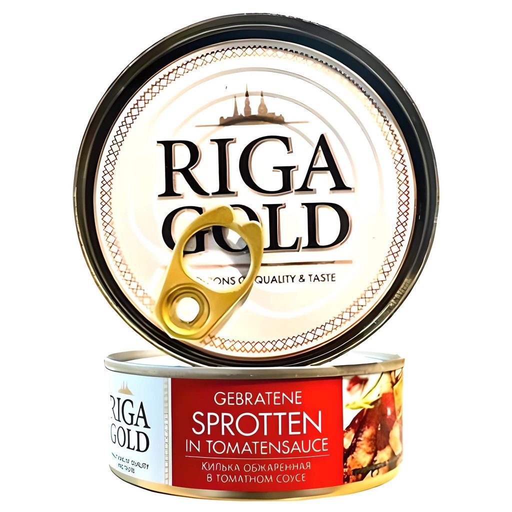 Riga Gold Gebratene Sprotten in Tomatensauce 240g Produktbild 