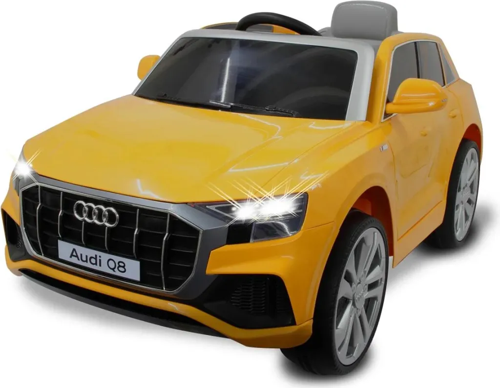Audi Q8 Jaune 12V pour Enfant : Voiture Électrique avec Télécommande RC