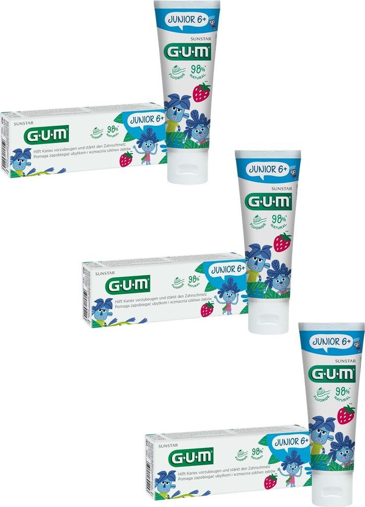 3x GUM Junior Zahngel 50ml (6 -12 Jahre) Produktbild 