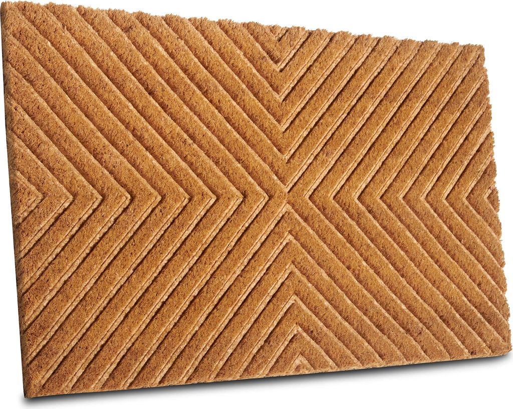 NYVI Fußmatte Kokos - Rutschfest, Wetterfest, für Innen und Außen - Schmutzfangmatte Kokosmatte - 45x75 cm Rechteckig - Kokos