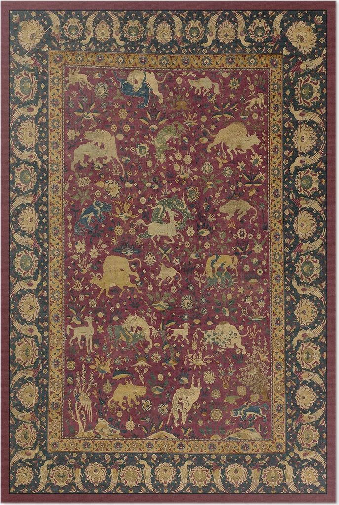 Raubtiere und Beute – Vinyl Fußmatte – 150x225 cm – Rutschfest, Pflegeleicht & Langlebig