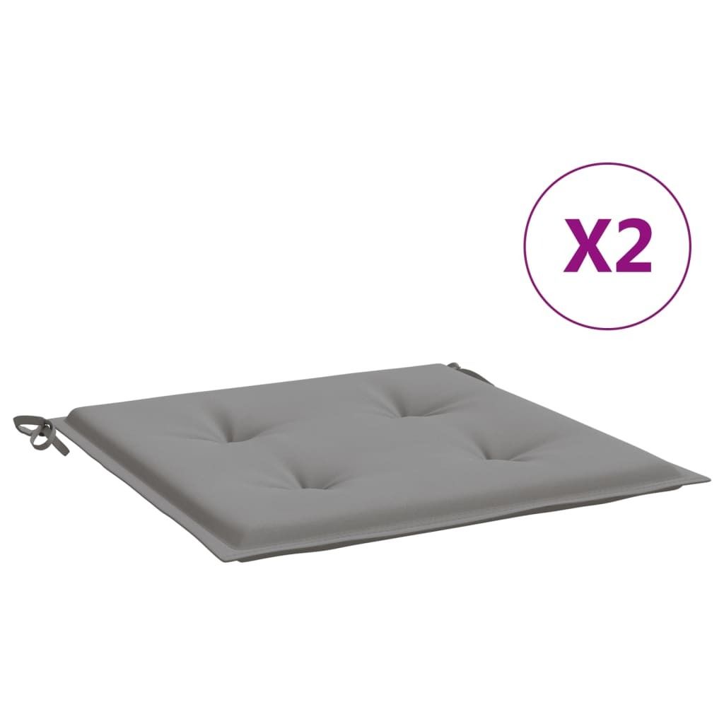 Gartenstuhl-Kissen 2 Stk. Grau 40x40x4 cm Oxford-Gewebe Produktbild 