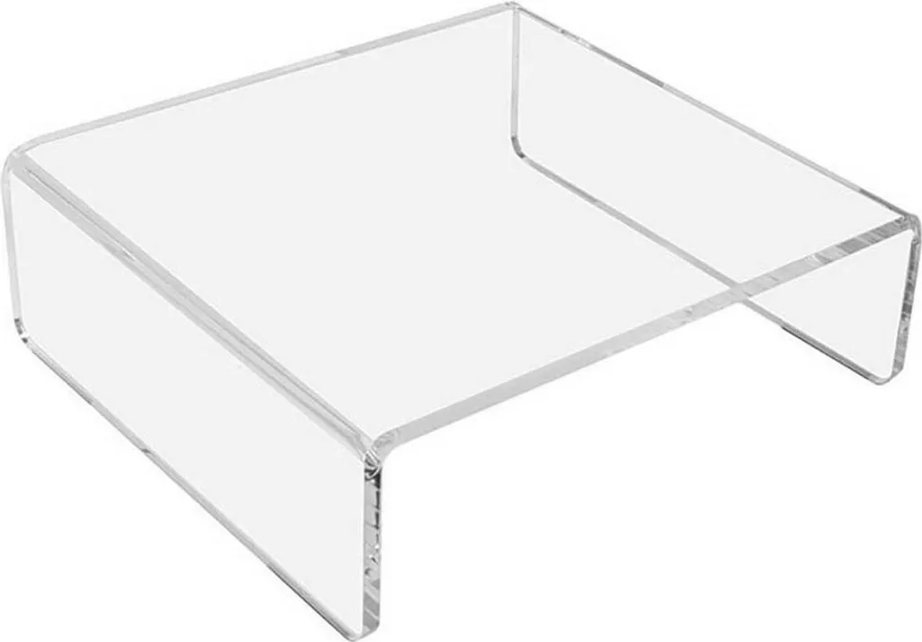 Supporto Monitor in Perspex Acrilico 6mm Trasparente - Design Ergonomico