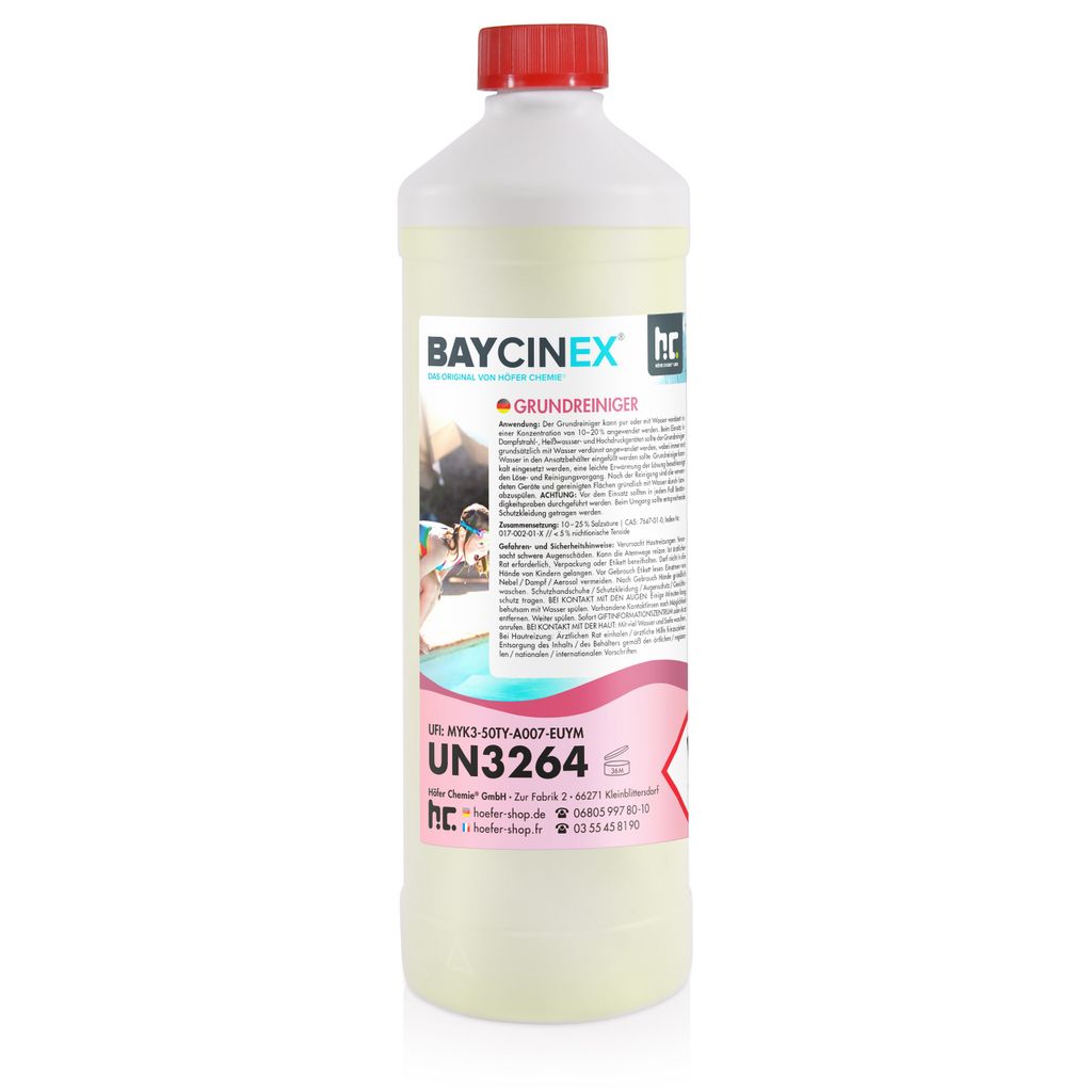 1x1 L BAYCINEX Grundreiniger für Pools gegen Kalk- und Schmutzablagerungen