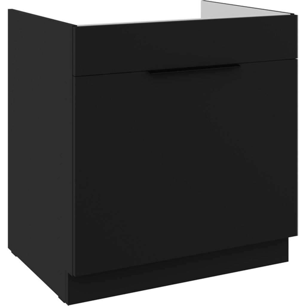 SAJU Spülenunterschrank - Breite 80 cm, schwarz