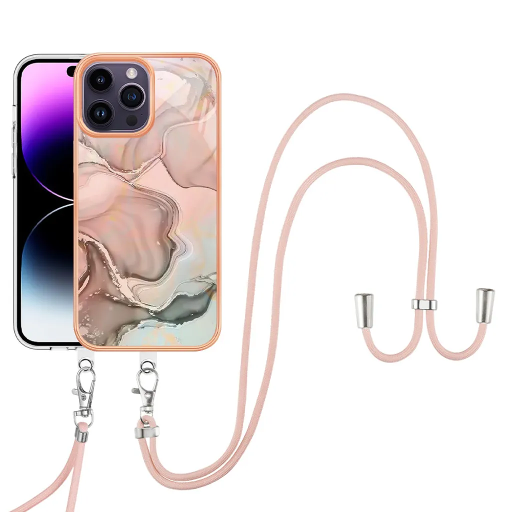 Custodia iPhone 14 Pro Max Fantasia Crème - Design con Tracolla