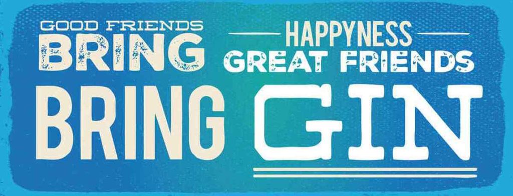 vianmo Holzschild 10x27 cm Good Friends bring Happyness Gin Spruch Zitat