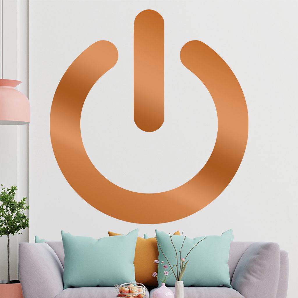 KIWISTAR On Off Button - Knopf Ein Aus Schalter Wandtattoo in 6 Größen - Wandaufkleber Wall Sticker - Dekoration, Küche, Wohnzimmer, Schlafzimme...