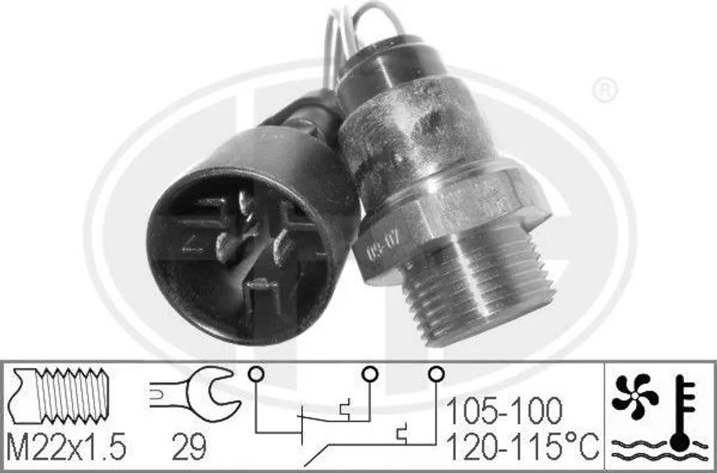 Interruttore Termico ERA 330225 Opel Corsa B Tigra Combo OE 1846201