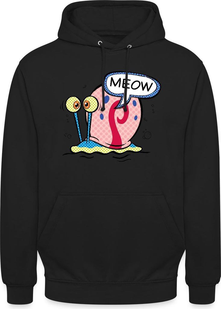 Spreadshirt SpongeBob Schwammkopf Gary Die Schnecke Uni Hoodie, XXL, Schwarz